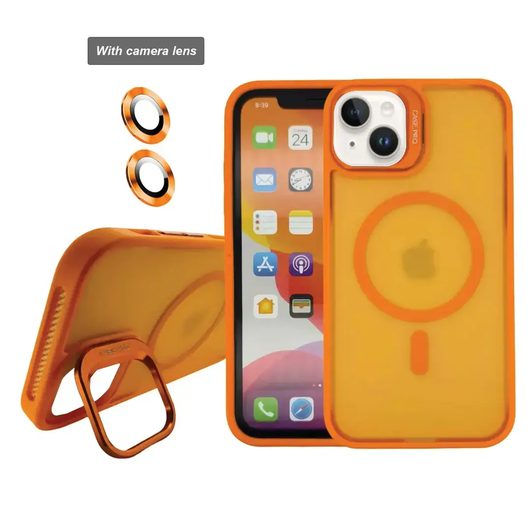 iPhone 15 MagSafe Smoke Camera Stand Orange